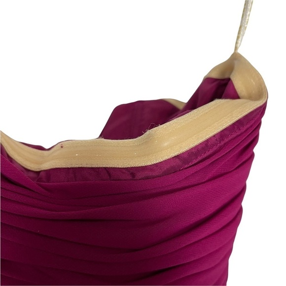 DAYMOR COUTURE 811SC RUFFLE FLORAL ACCENTED SWEETHEART PLEATED STRAPLESS GOWN - Picture 10 of 13